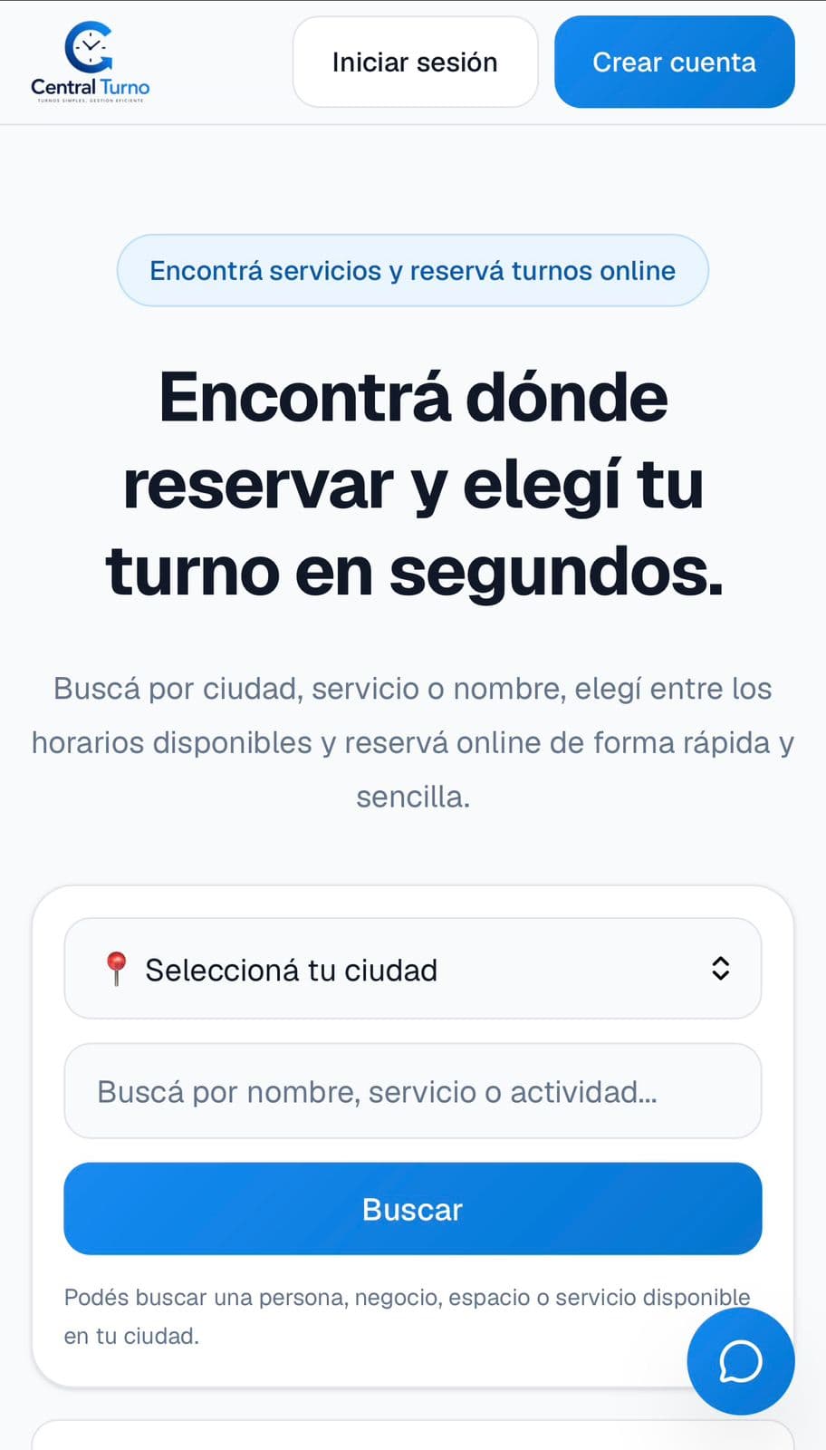 Central Turno - mobile showcase