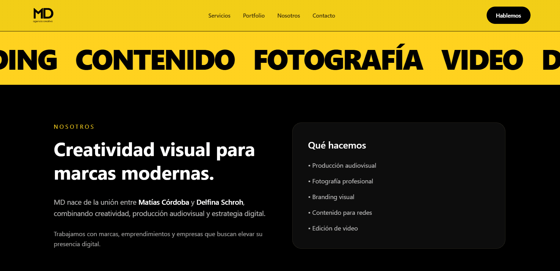 MD Agencia Creativa - dashboard
