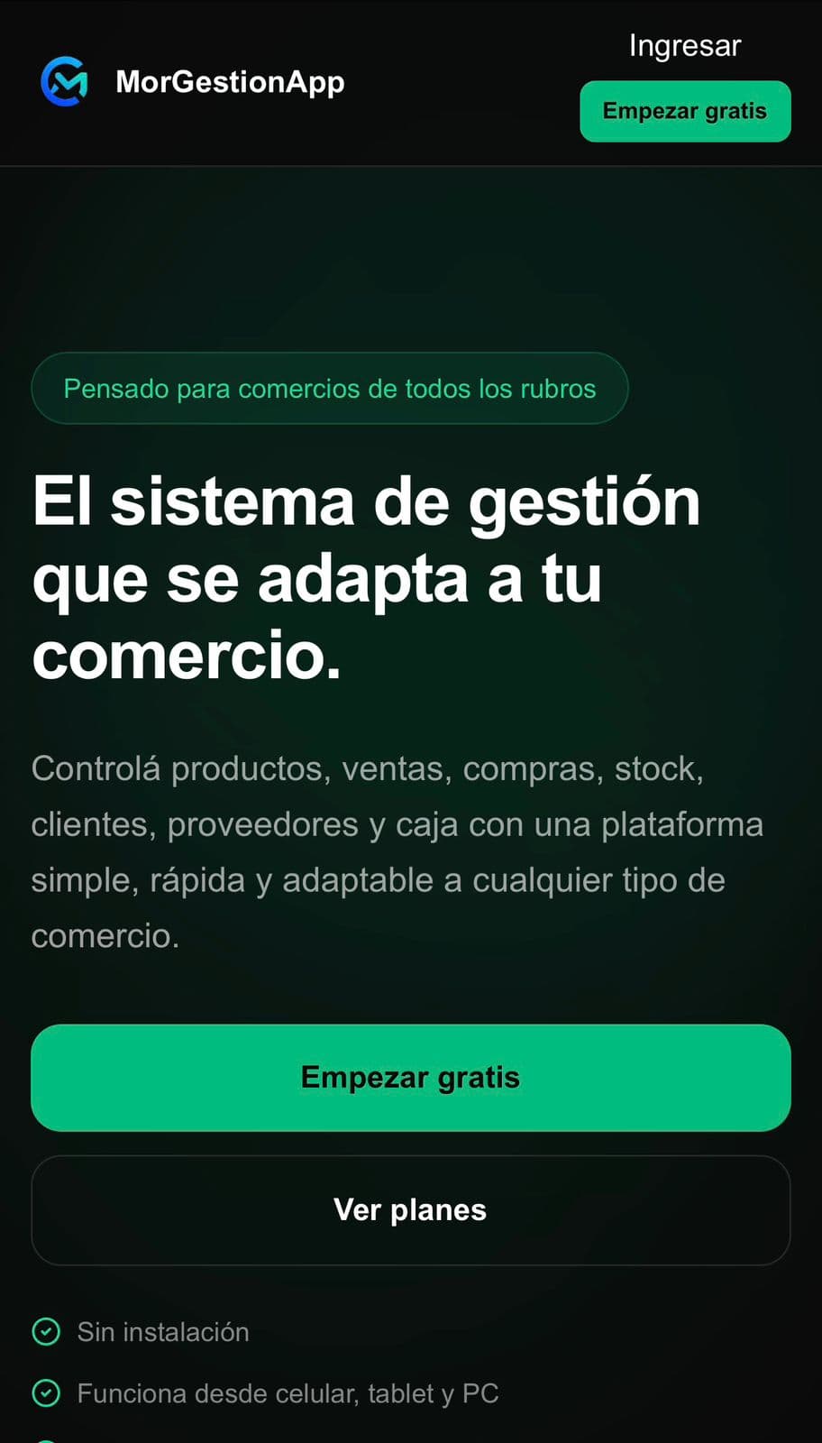 MorGestionApp - mobile showcase